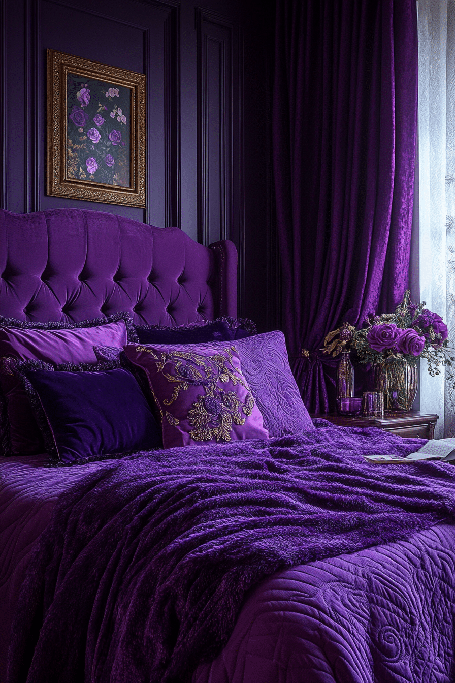 Purple Earthy Bedroom