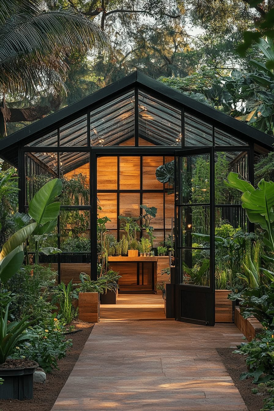29 Contemporary Garden Rooms Ideas for a Stylish Outdoor Retreat 2 Eco-Friendly Greenhouse Retreat