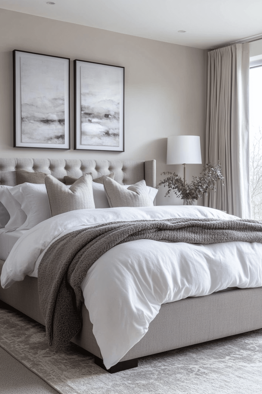 Grey and white interior design