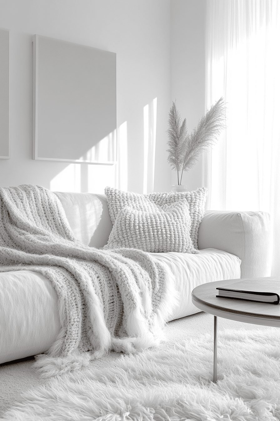  Pure White Minimalist Space