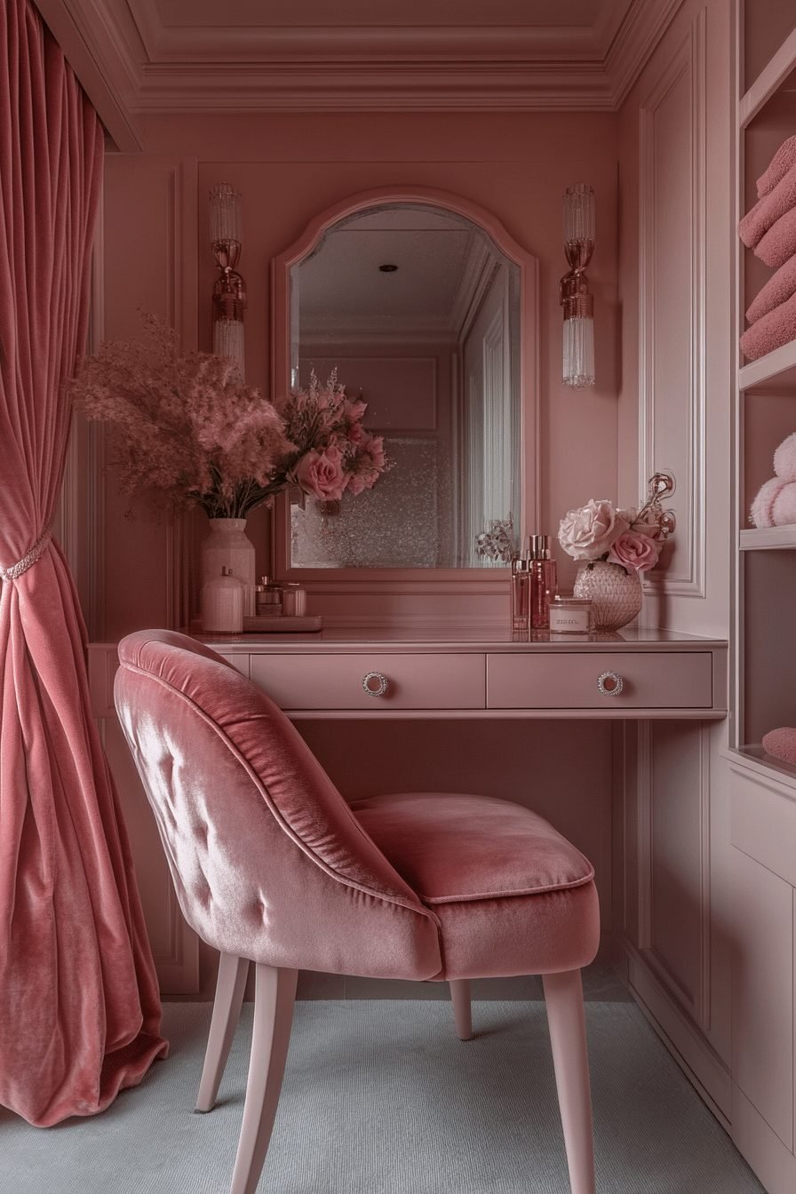  Dusty Rose Dressing Area