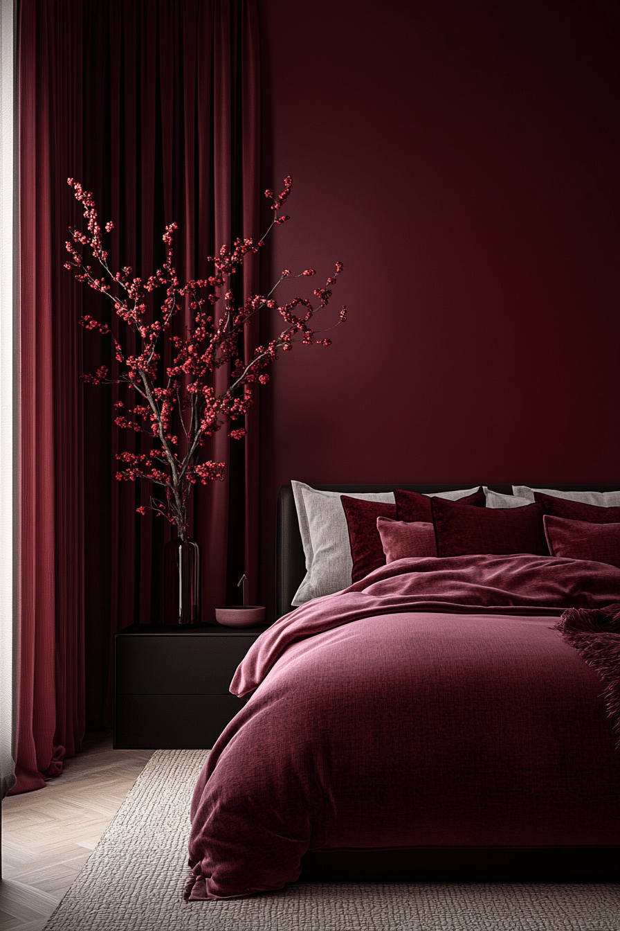 Red and black bedroom ideas