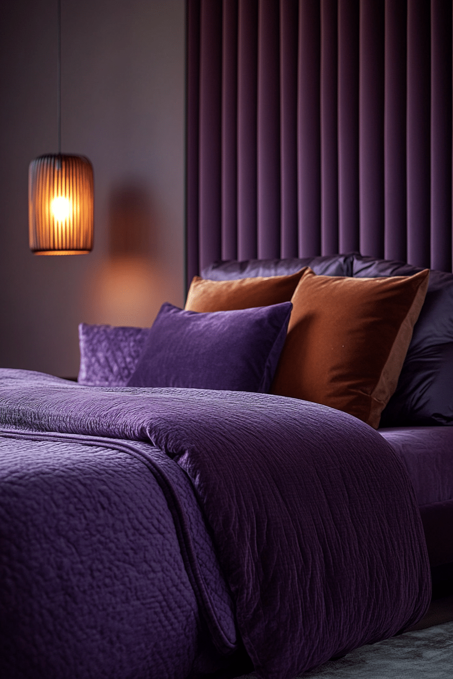 Purple Earthy Bedroom