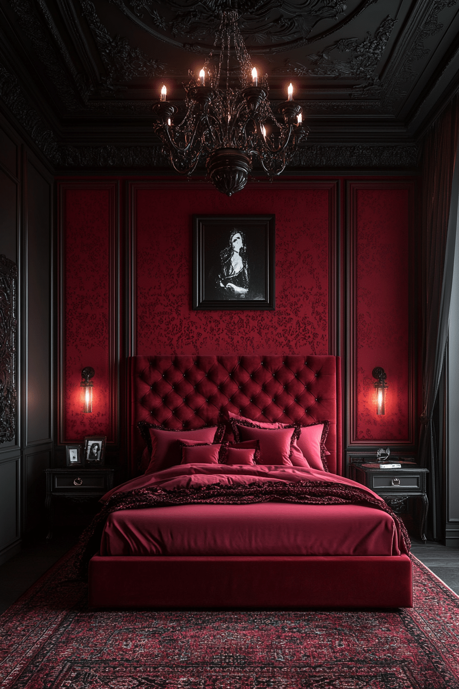 Red and black bedroom ideas