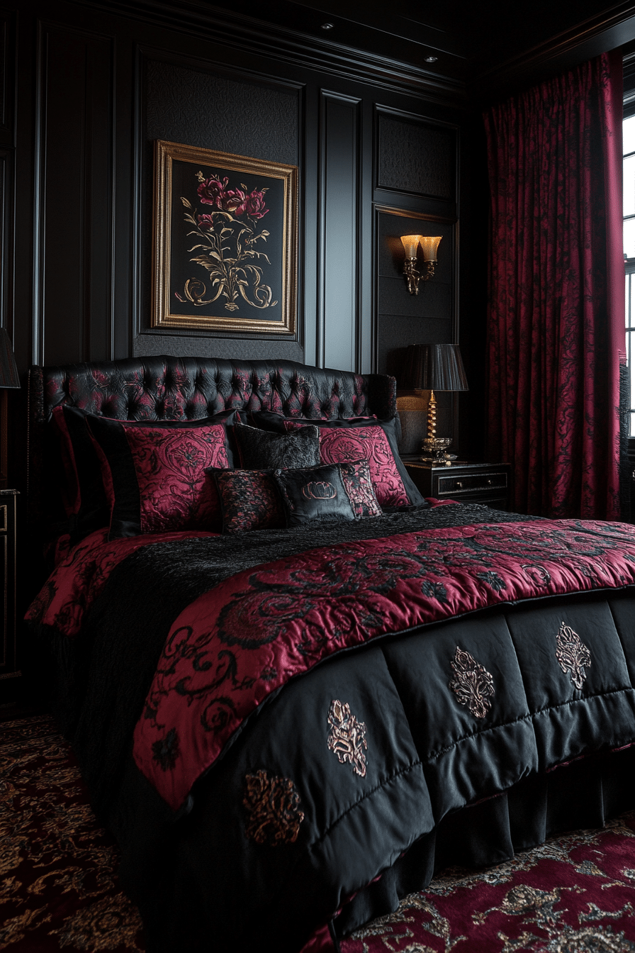 Red and black bedroom ideas