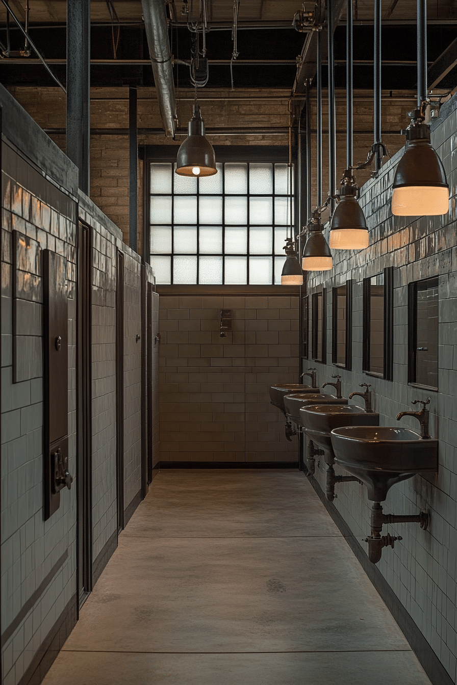 29 Industrial Restroom Ideas That Combine Modern And Rustic Elements ...
