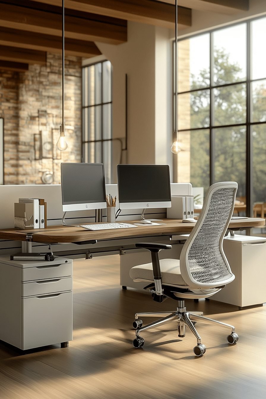 29 Contemporary Office Ideas for a Sleek and Productive Workspace 22 Minimal Distraction Workspace