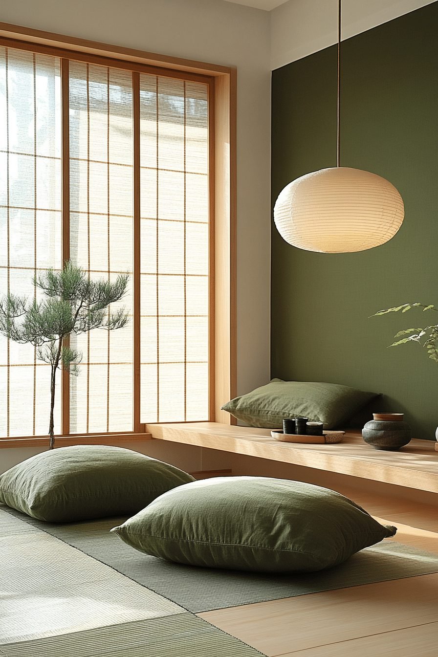  Olive Green Zen Space