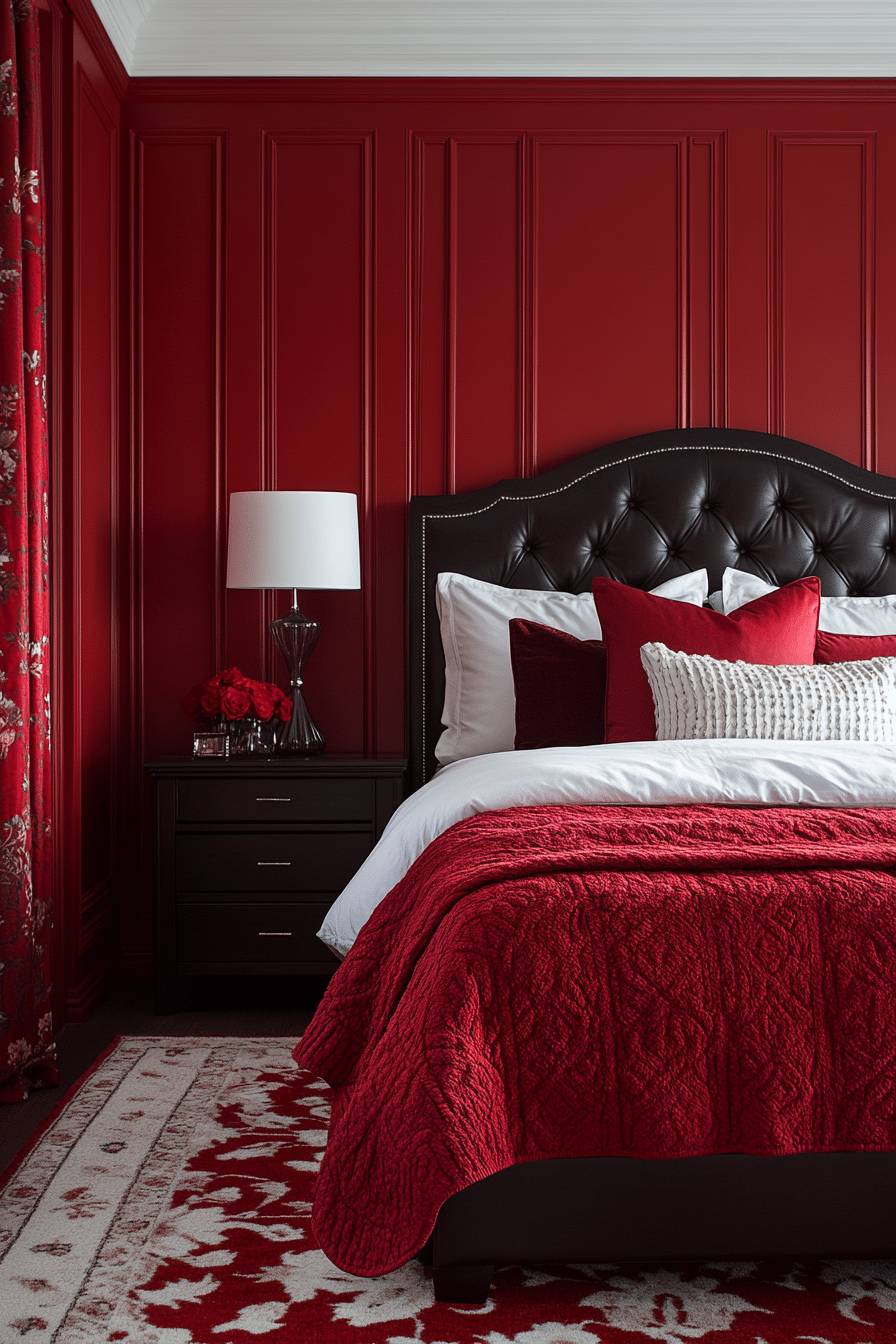 Red and black bedroom ideas
