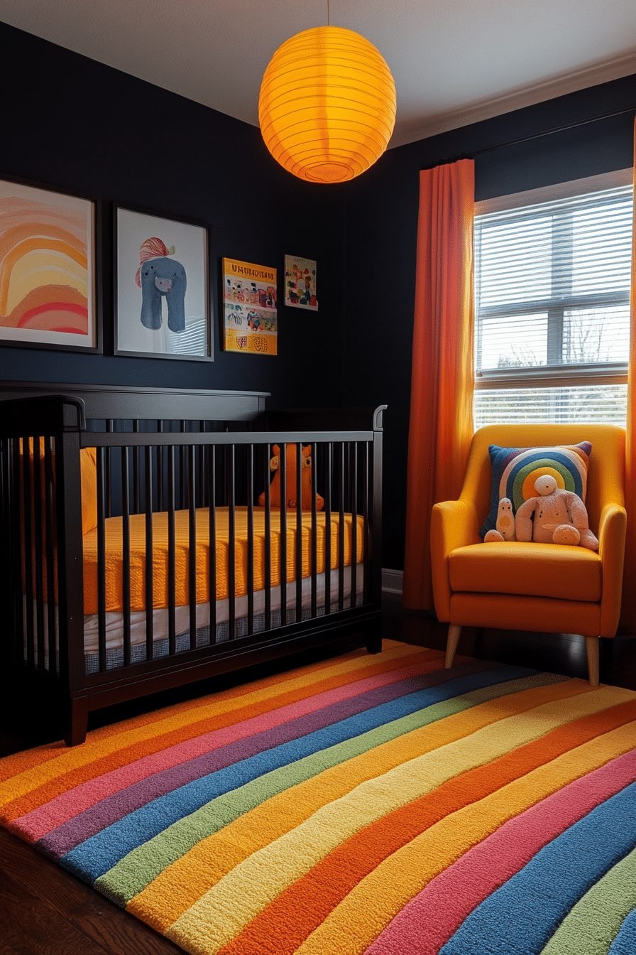 29 Contemporary Nursery Ideas to Design a Space That Grows with Your Child 23 Rainbow Retreat Nursery