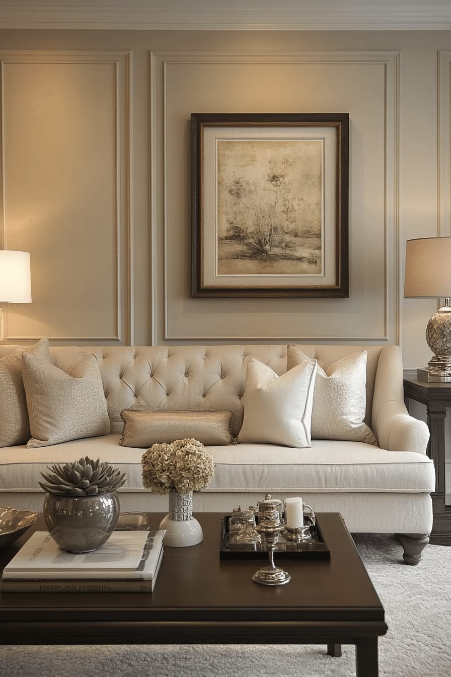  Soft Taupe Tranquility Living Room