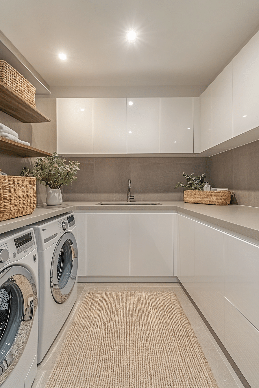 Grey and white interior design