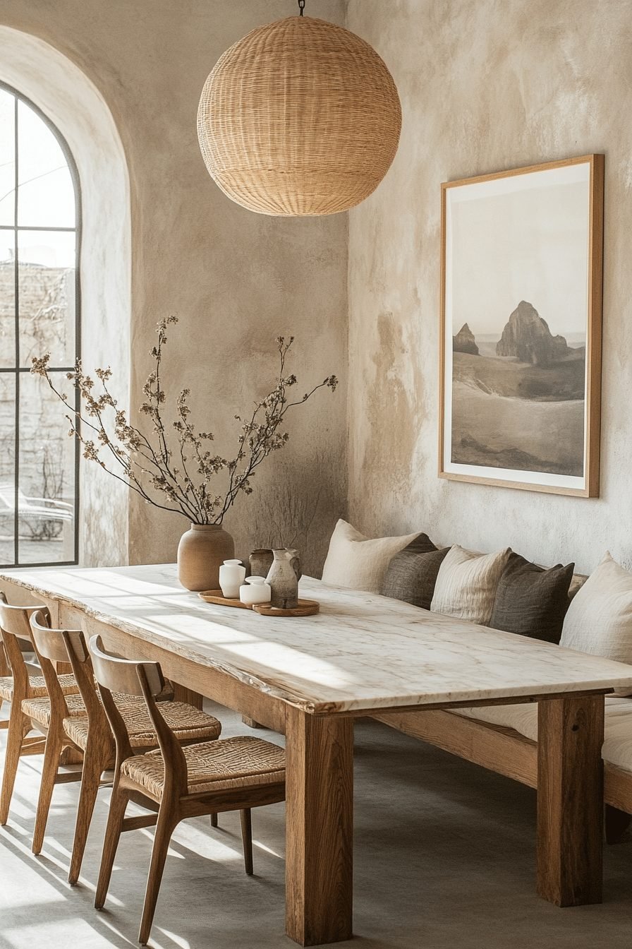 29 Contemporary Dining Room Ideas for a Stylish Gathering Space 25 Neutral Dining Sanctuary
