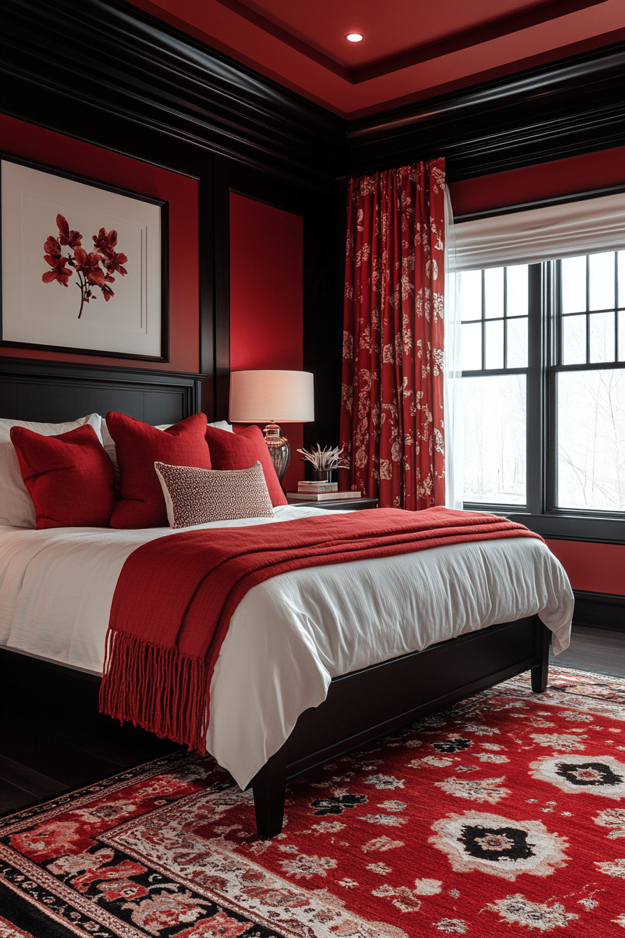 Red and black bedroom ideas