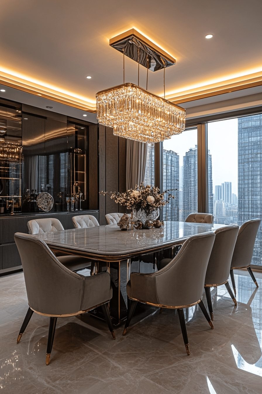 29 Contemporary Dining Room Ideas for a Stylish Gathering Space 27 Lux Modern Dining