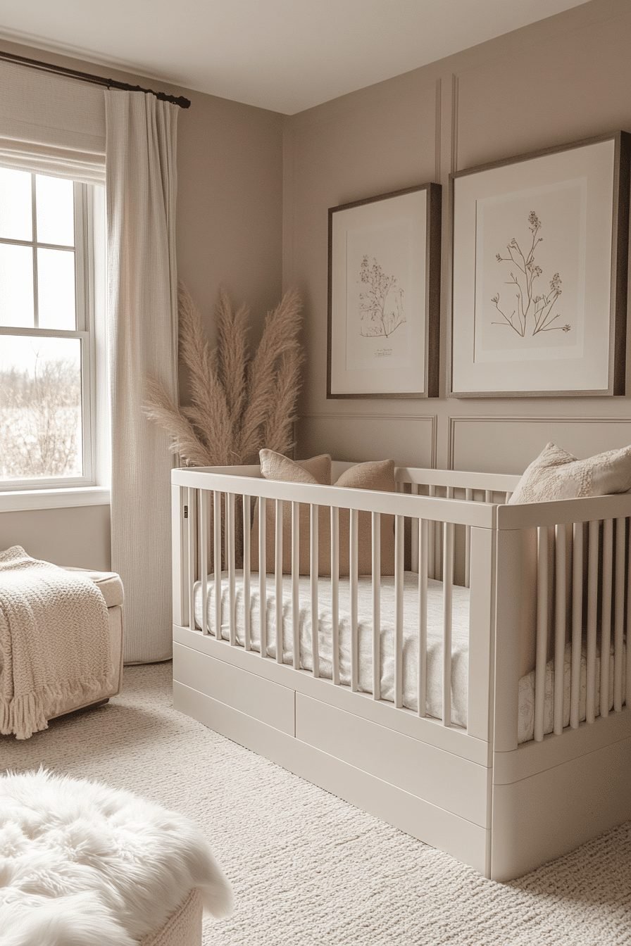 29 Contemporary Nursery Ideas to Design a Space That Grows with Your Child 27 Sleek Monochromatic Nursery
