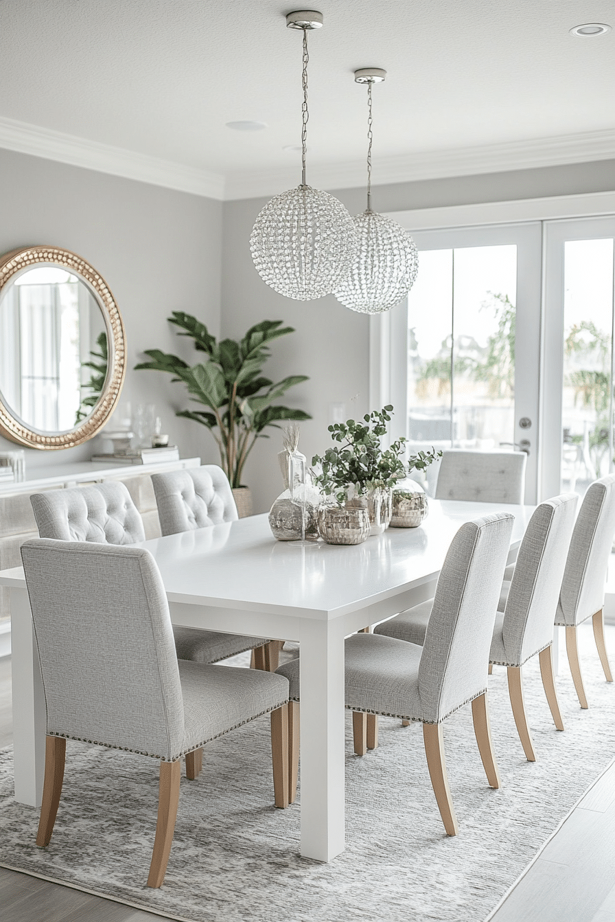 Grey and white interior design