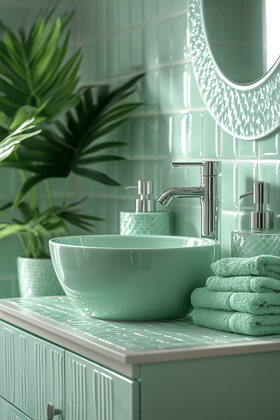 monochromatic bathroom