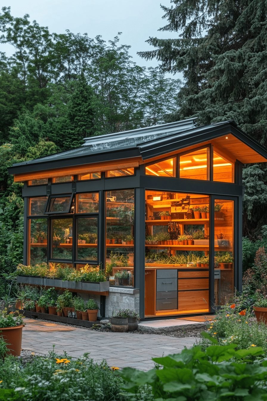 29 Contemporary Garden Rooms Ideas for a Stylish Outdoor Retreat 28 Modern Garden Potting Shed