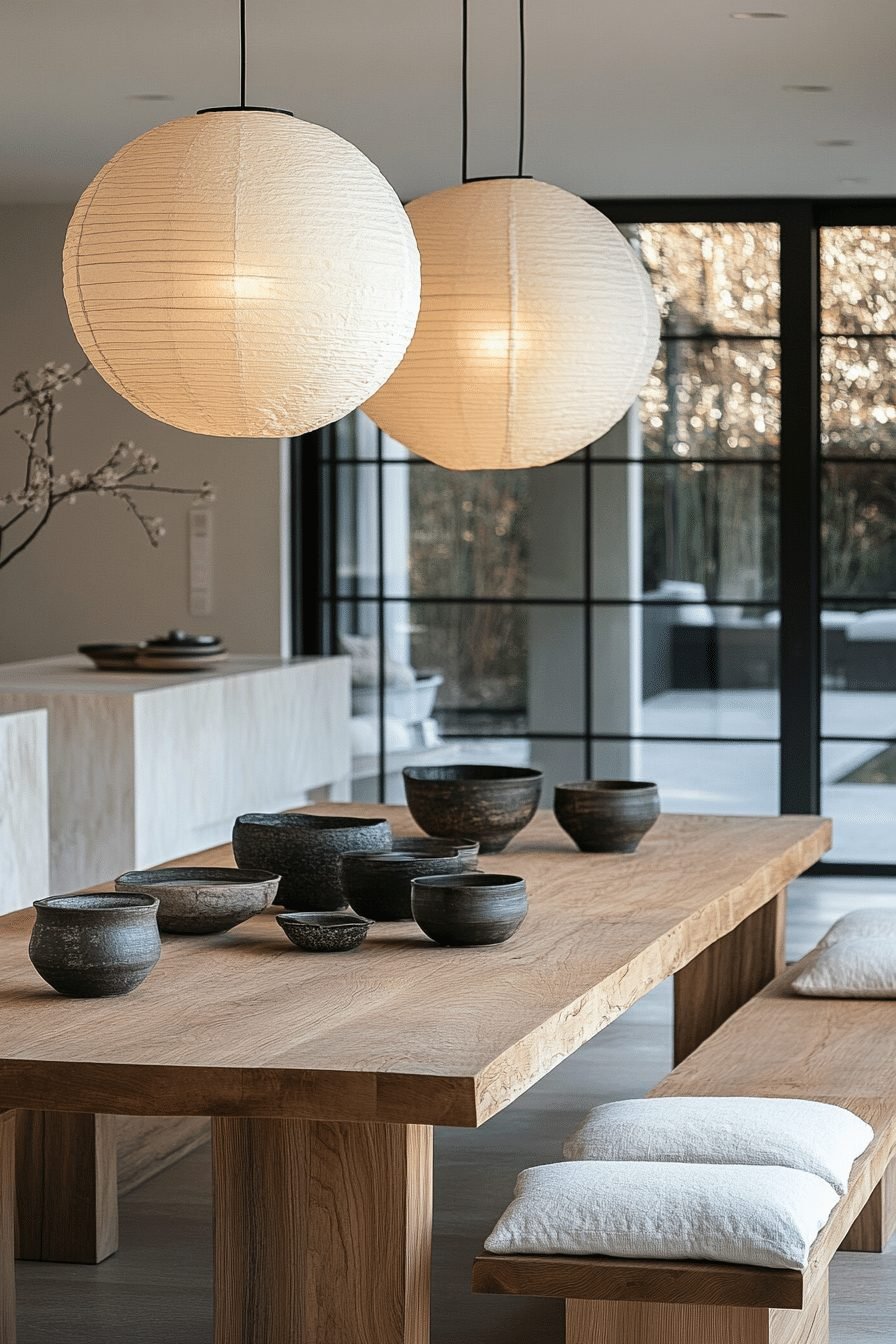 29 Contemporary Dining Room Ideas for a Stylish Gathering Space 28 Zen Dining Escape