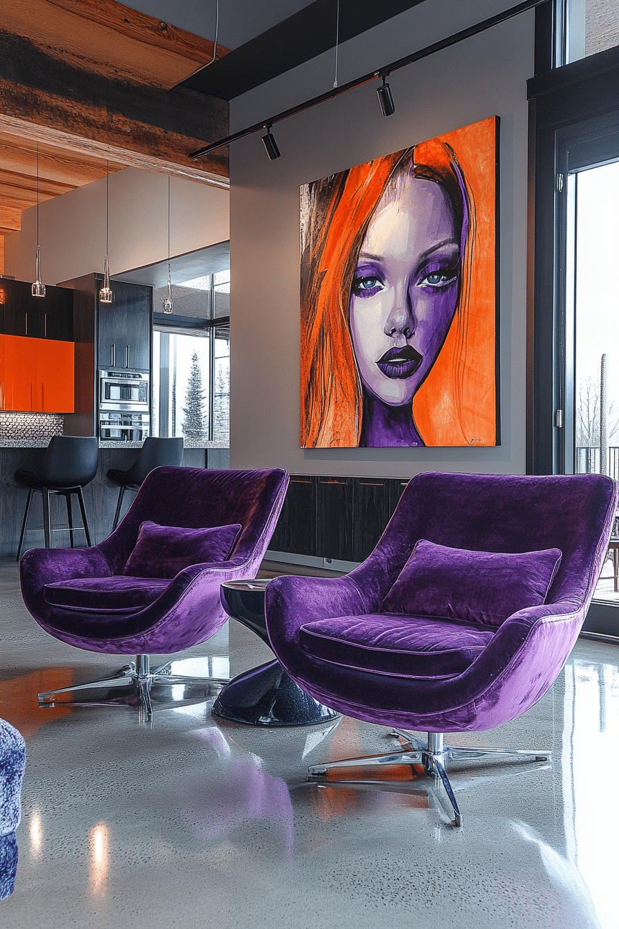 winter cabin interior