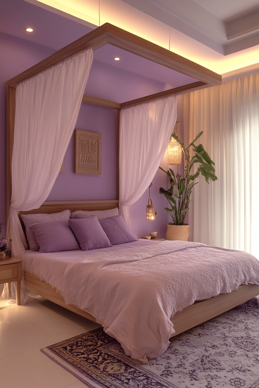 Purple Earthy Bedroom