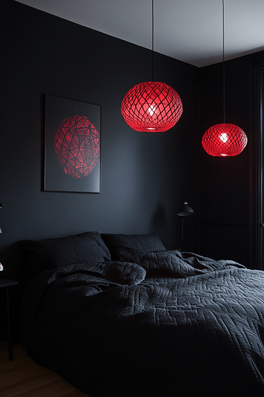 minimalistic bedroom ideas dark