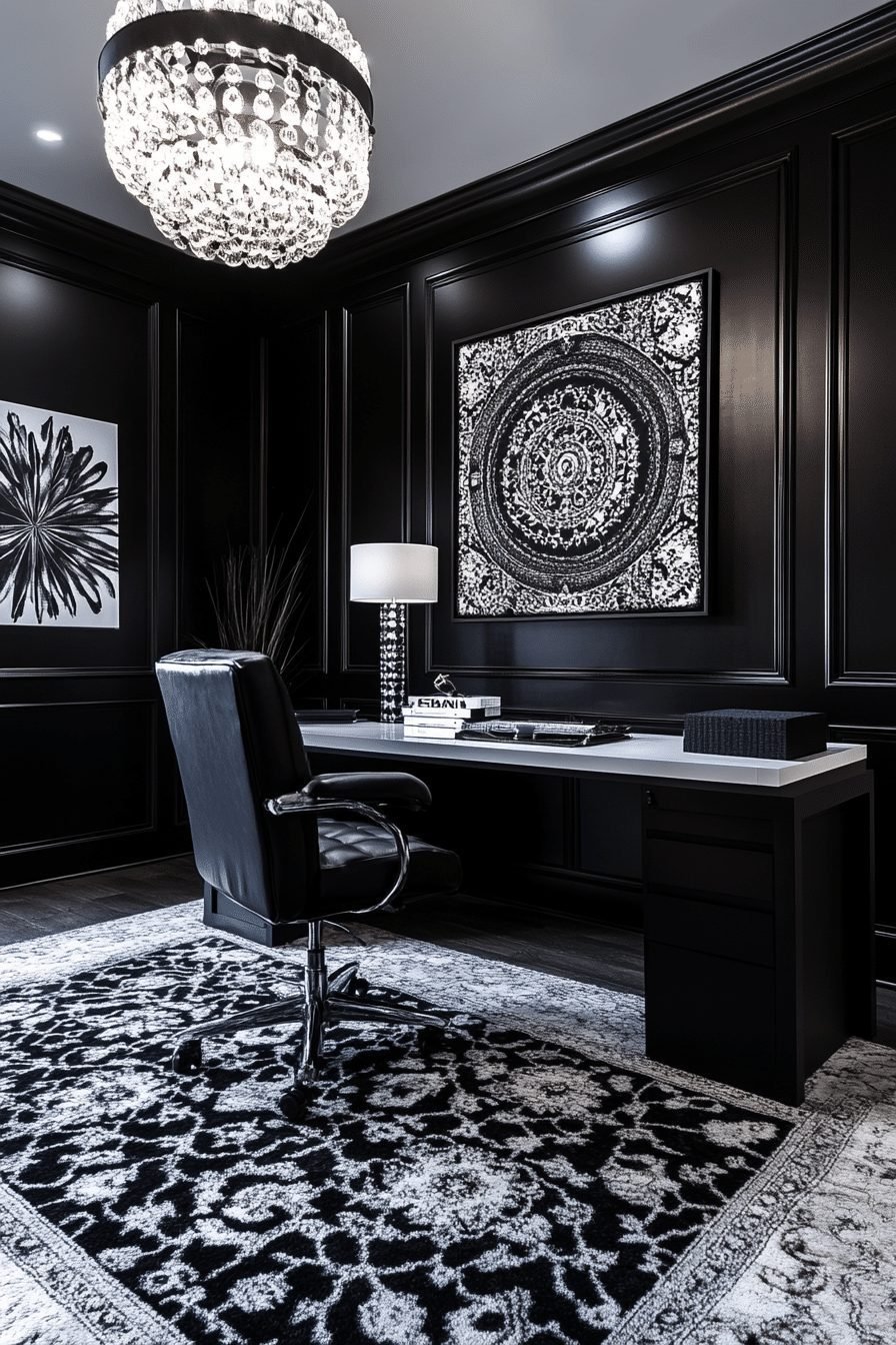 29 Contemporary Office Ideas for a Sleek and Productive Workspace 4 Monochrome Design Studio