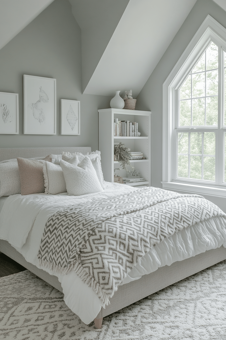 Grey and white interior design