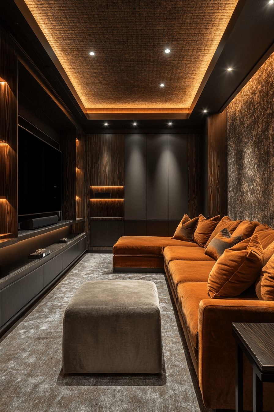 29 Contemporary Interior Ideas to Create a Sophisticated Atmosphere 5 High-Tech Media Room