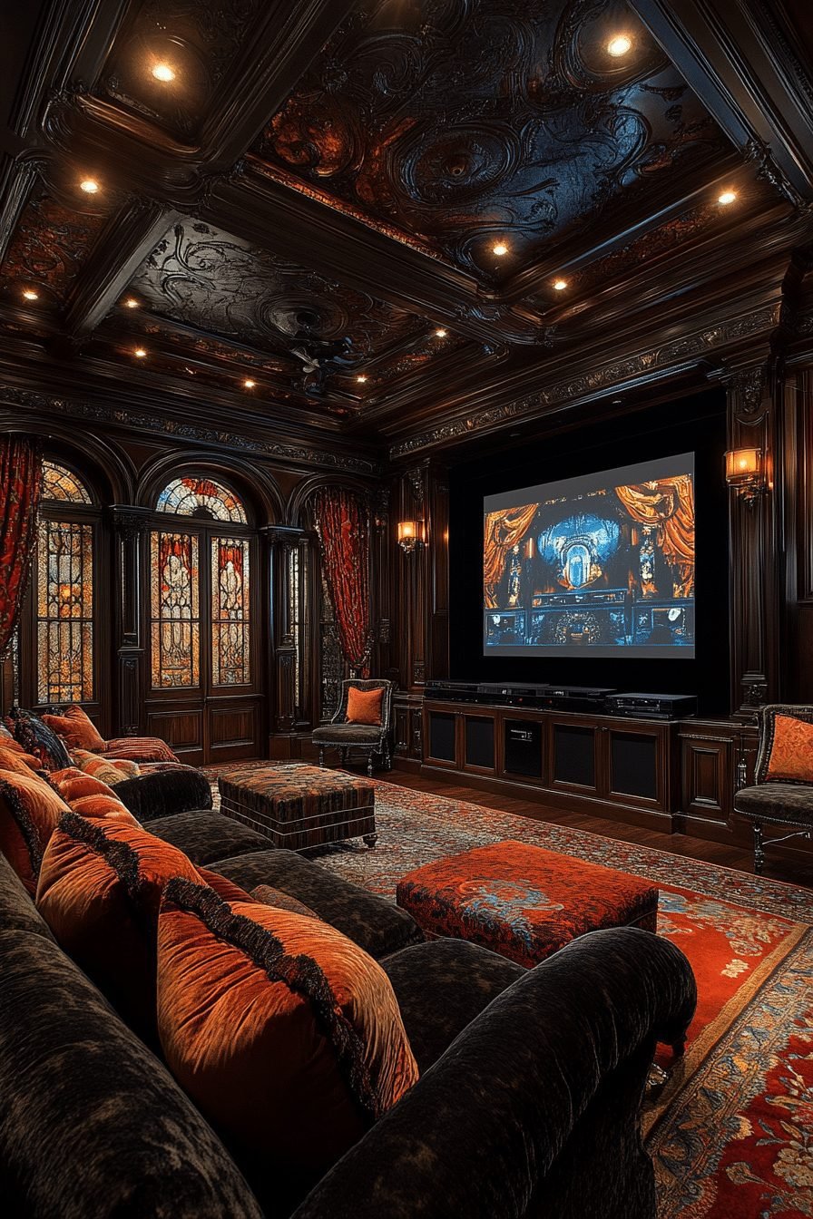 29 Contemporary Victorian Interiors That Blend Elegance and Modernity 5 Victorian-Style Media Room