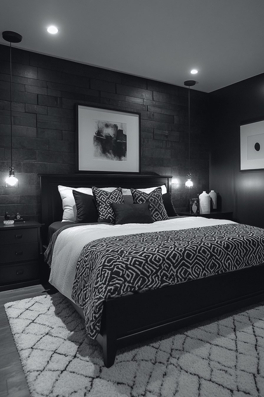 29 Contemporary Bedroom Design Ideas That Blend Style and Comfort 6 Bold Monochrome