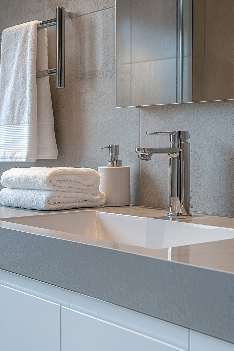 Grey and white interior design