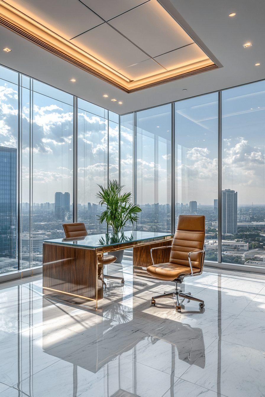 29 Contemporary Office Ideas for a Sleek and Productive Workspace 7 Modern Glass Cube Office