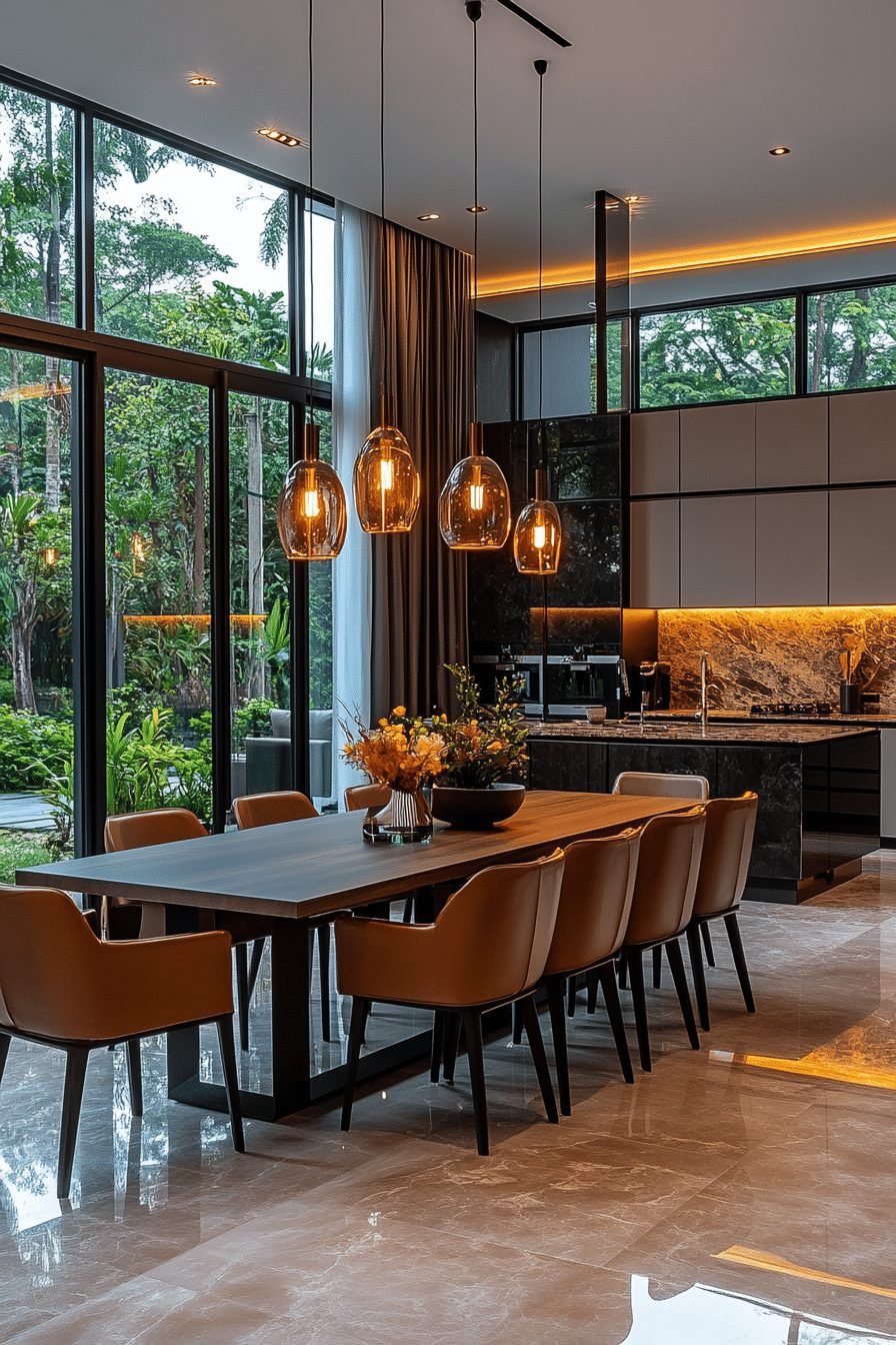 29 Contemporary Interior Ideas to Create a Sophisticated Atmosphere 7 Open-Plan Contemporary Dining Area
