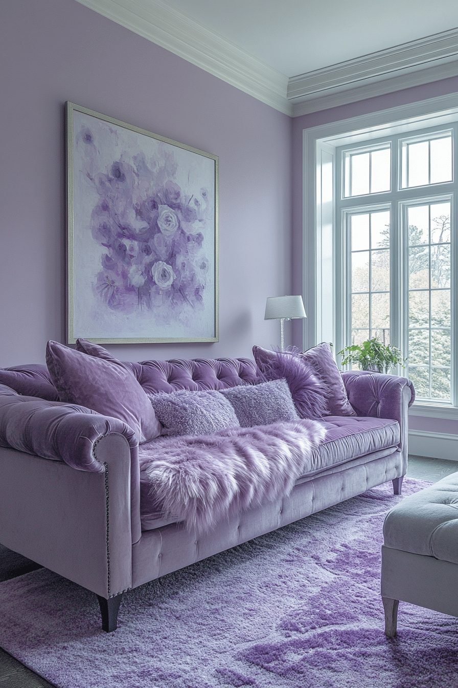 Soft Lavender Relaxation Room