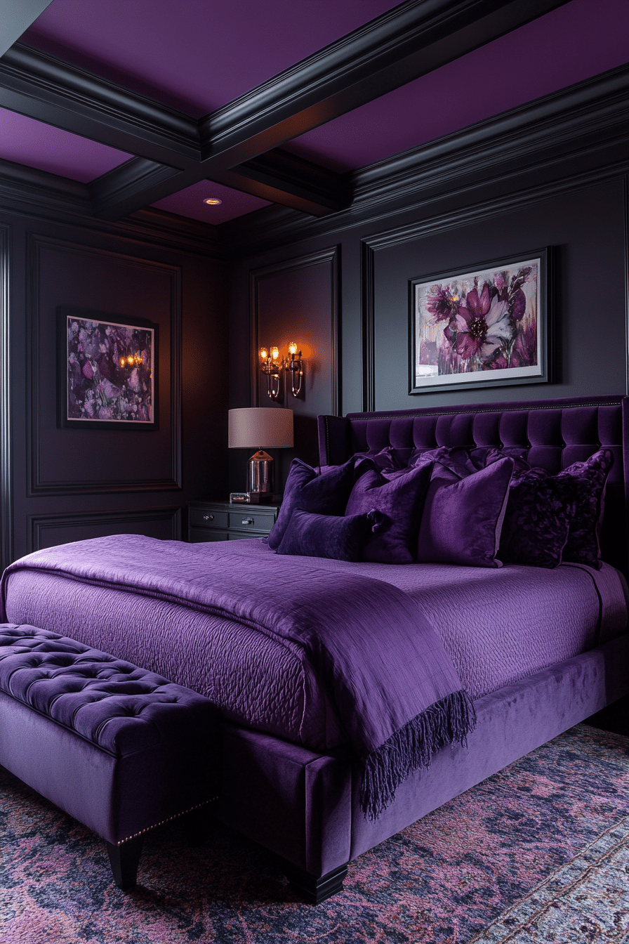 Purple Earthy Bedroom