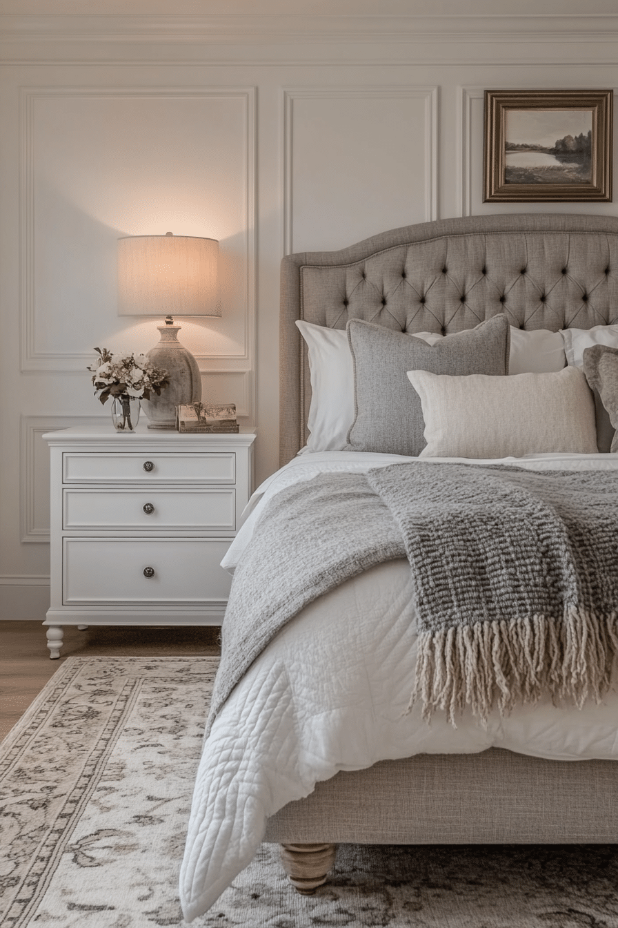 Grey and white interior design