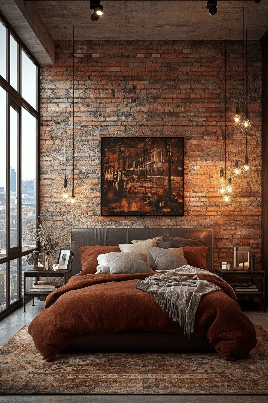 29 Contemporary Bedroom Design Ideas That Blend Style and Comfort 9 Industrial Cool