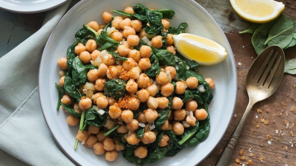 10-Minute Smoky Chickpea and Spinach Stir-Fry