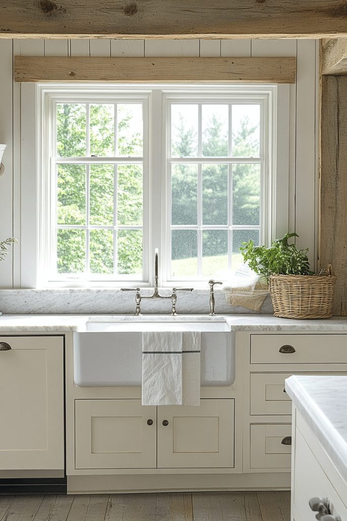 Bright and Airy Farmhouse Kitchens