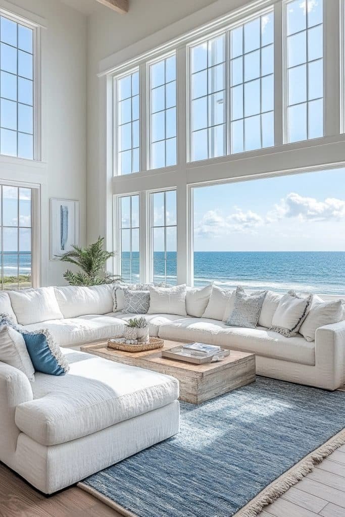 Coastal Contemporary Living Room