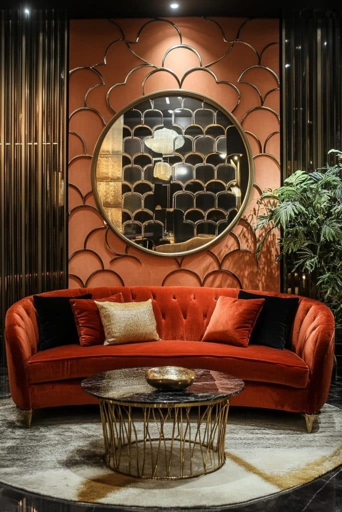 Contemporary Art Deco Inspired Living Room
