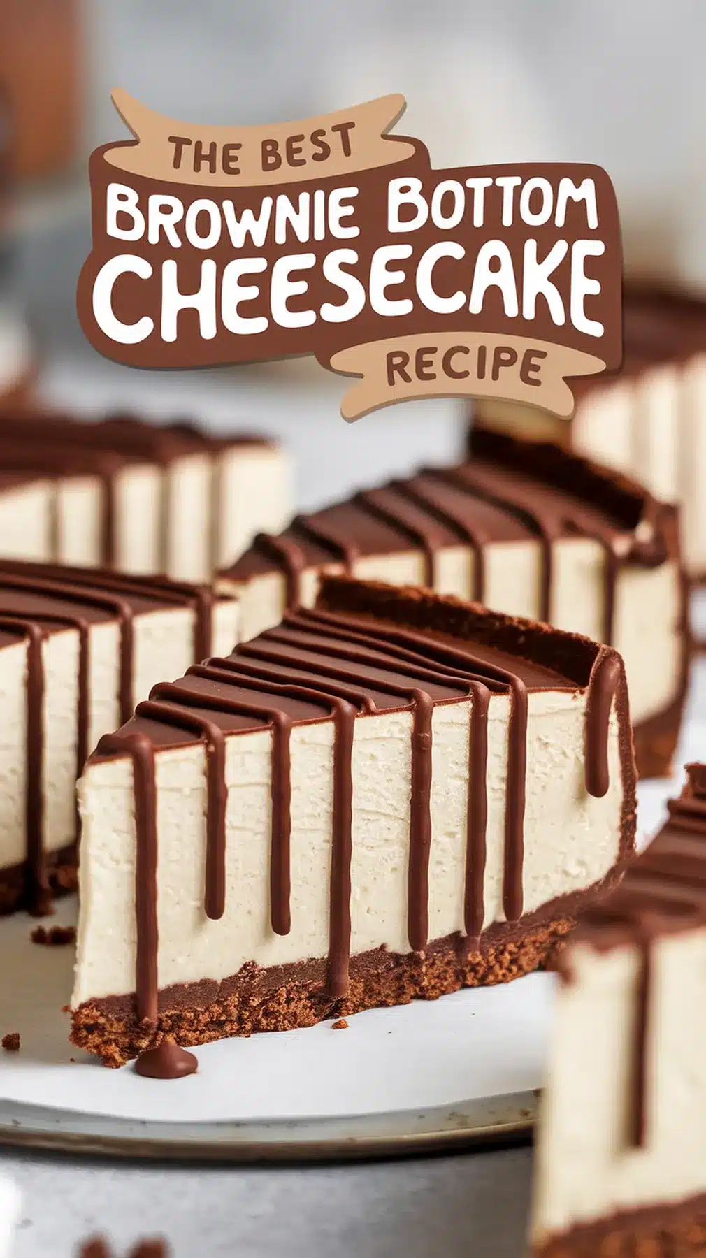 Decadent Brownie Bottom Cheesecake
