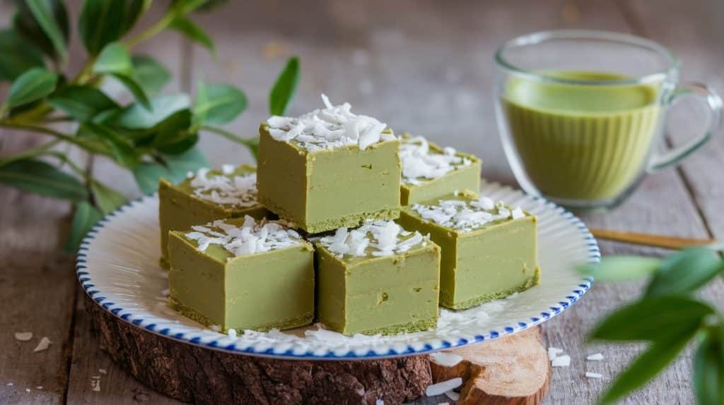 Keto Matcha Coconut Fudge
