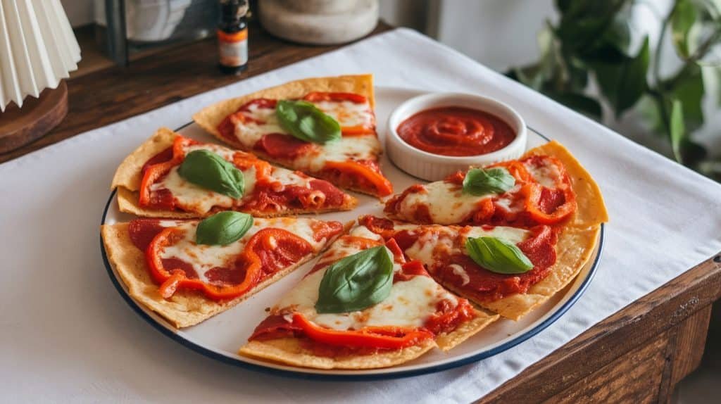 10-Minute Crispy Tortilla Pizzas