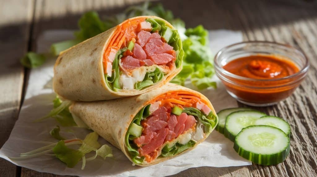10-Minute Spicy Tuna Wraps