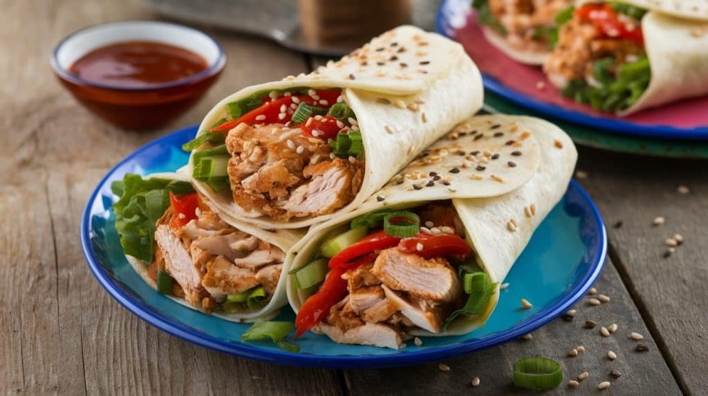 10-Minute Korean BBQ Chicken Wraps
