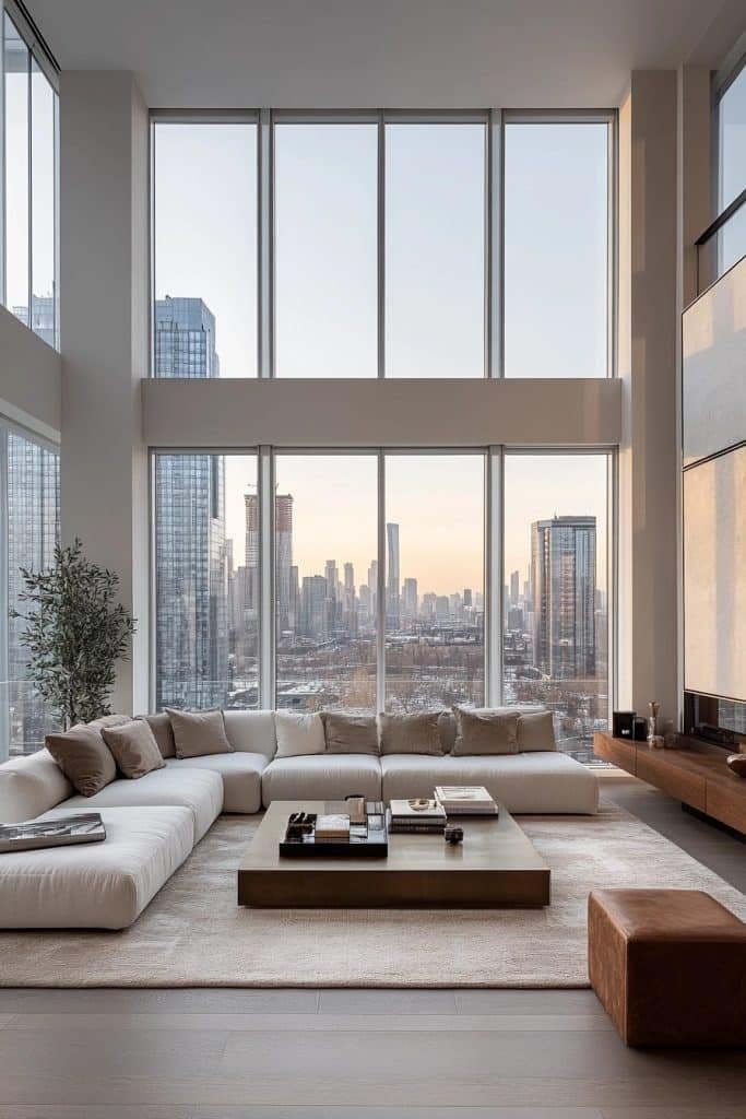 High-Rise Minimalist Living Room