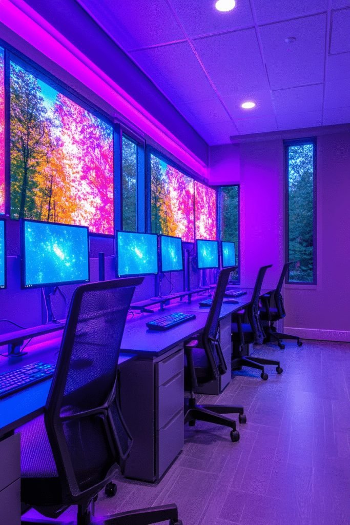 29 Contemporary Office Design Ideas for a Creative and Professional Space 23 Interactive Technology Lab